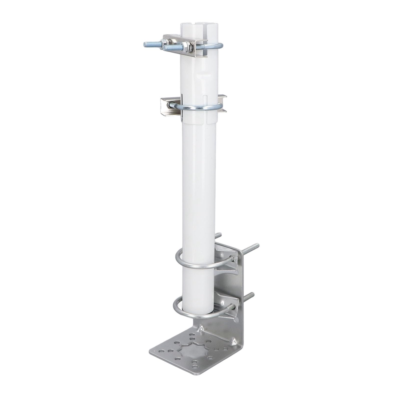 Supporto , Supporto da Palo in Acciaio Inossidabile Resistente Alla Ruggine, da Tetto con Angolo Terminale Regolabile per Antenna Parabolica Rettangolare V2 Antenne TV Esterne AP WiFi