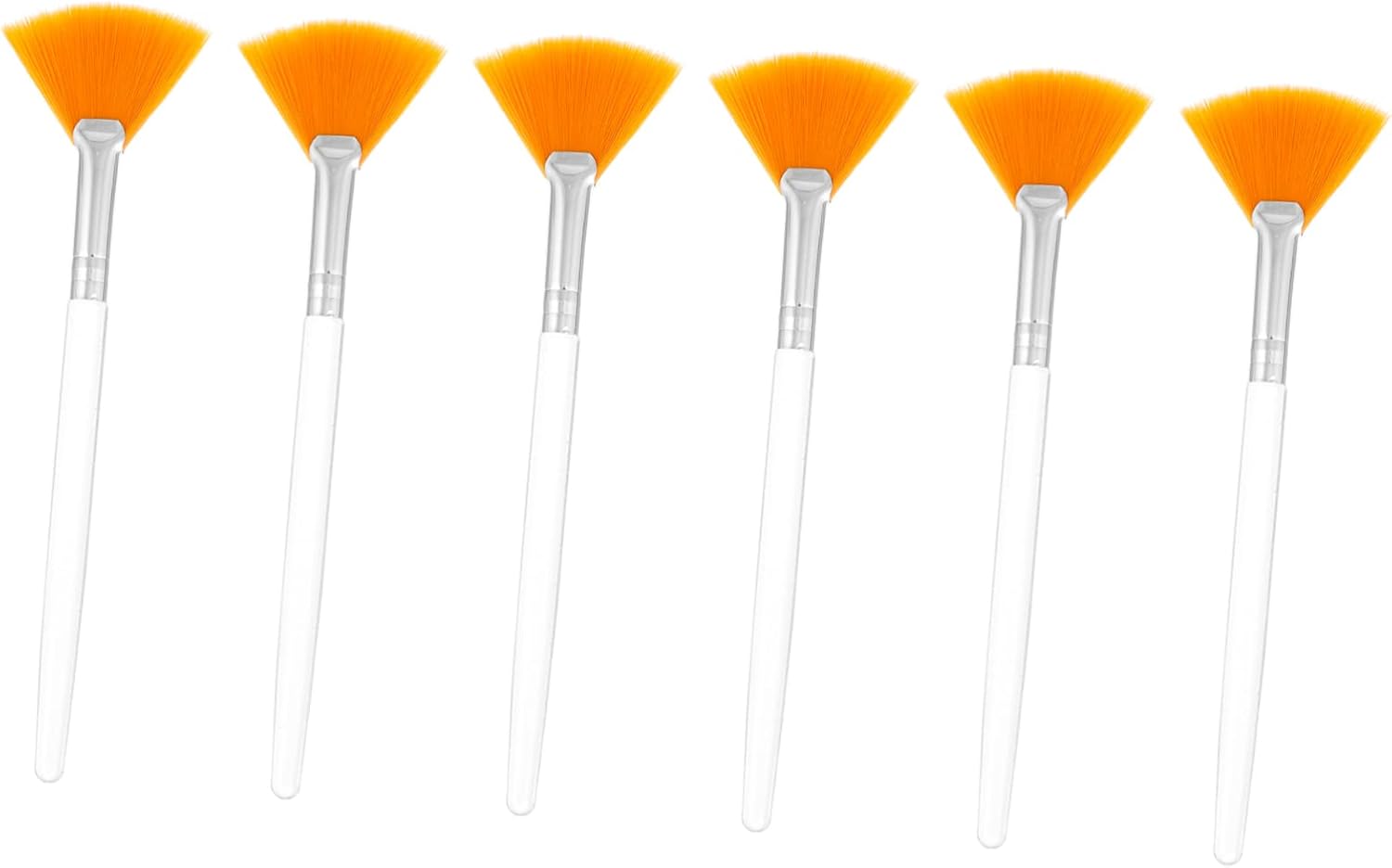 FRCOLOR 6Pcs Beauty Mask Brush Face Care Kit Bulk Highlighters Make Up Kit Masks Acid Applicator Facial Fan Set Applicator Brush Mask Tool Sleep Mask Applicator Mud Applicator Yellow