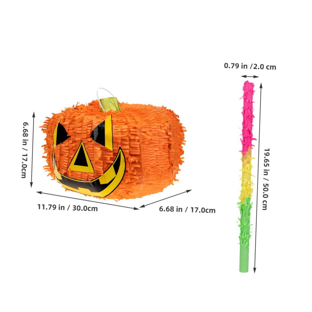 YARNOW Halloween Pinata Kleine Faltbare Kürbis Pinata mit Schläger Party Spiel Dekoration für Halloween und Geburtstage