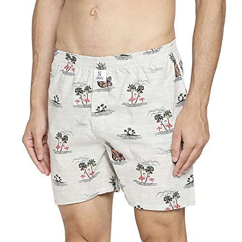 Image of Longies Men's 100% Cotton Pack of 3 Printed Regular Boxer Shorts Ultra-Comfortable Men's Boxer Shorts Pack of 3 100% Super Combedc Cotton Boxers with One Side Pocket