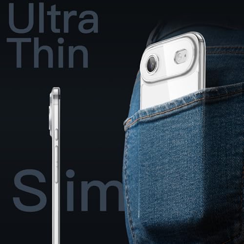 Image of JETech Magnetic Slim Case for iPhone Air Compatible with MagSafe, Camera Lens Full Protection, Ultra-Thin Lightweight Clear Minimalist Protective Phone Cover, 6.5-Inch Display (Clear)