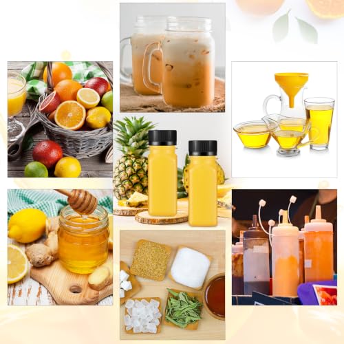 Image of Sliner 500 Pcs 2oz Clear Plastic Bottles Mini Juice Bottle with Screw Lid Small Empty Reusable Liquid Vial Freezer Beverage Container Leak Proof for Juice Milk Water