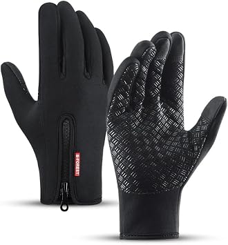 BlueField Unisex Touch Screen Winter Warm Full Finger Gloves for Cycling Biking Skiing Outdoor Camping Hiking Motorbike