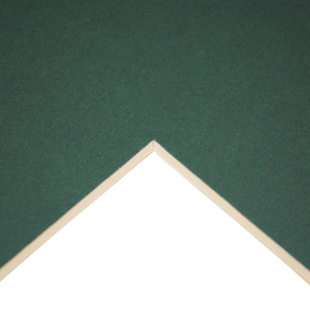 Daler-Rowney Cream Core Mountboard, Smooth Surface, Sheet, 1.4mm Thick, A1 - 23.4 x 33.1in - 59.4 x 84.1 cm, Holly Green