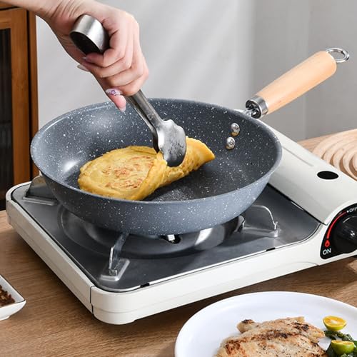 Wok de acero antiadherente con fondo plano 22 cm miniatura 3