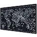 Price comparison product image Anpollo Gaming Mouse Pad (900x400x3mm) Extended Mouse Mat Large Non-Slip Desk Pad with Precision Locked Edges Comfortable Keyboard Mat Suitable for Office Gamer Home - Black World Map