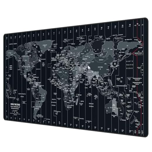 Anpollo Gaming Mouse Pad 900x400mm - Tapis de Souris Carte du Monde, Gamer surdimensionné - Noire