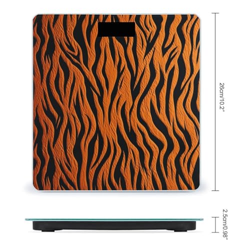 Báscula de baño digital con diseño naranja Tiger Stripes miniatura 2