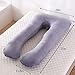 Moxuan Pregnant Pillow,Maternity Pillow,Pregnancy Pillow for Sleeping,U Shaped Support Body Pillow for Pregnant Women, Full Body Pillow with a Cover (Grey)