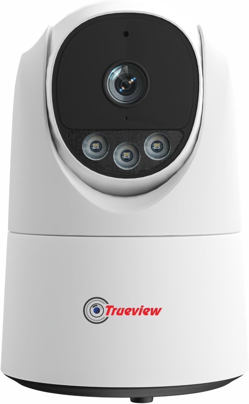 Trueview Smart CCTV Wi-fi Home Security Camera 1080p Full HD, 360° View, 2 Way Talk, Cloud Monitor, Motion Detect, Supports SD Card Up to 256 GB, Night Vision, Alexa & Ok Google