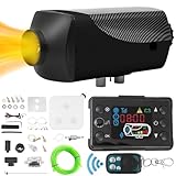 PRIJESSE 5KW Diesel Air Heater, 12V Parking Heater Diesel Night Heater with Thermostat LCD Monitor Silencer For Car Truck Boat Caravan Trailer Motor-home Campervans (Black)