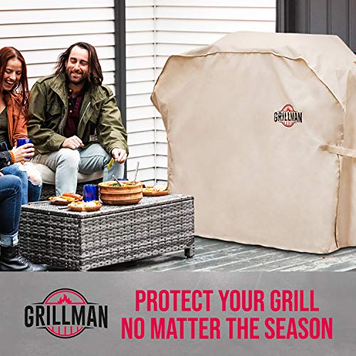 Grillman Premium BBQ Grill Cover. Rip-Proof & Waterproof (64" L x 24" W x 48" H) Top Heavy Duty Large Grill Cover for Weber Spirit, Genesis, Charbroil, etc. Barbecue Cover and Gas Grill Covers - Thumbnail 4