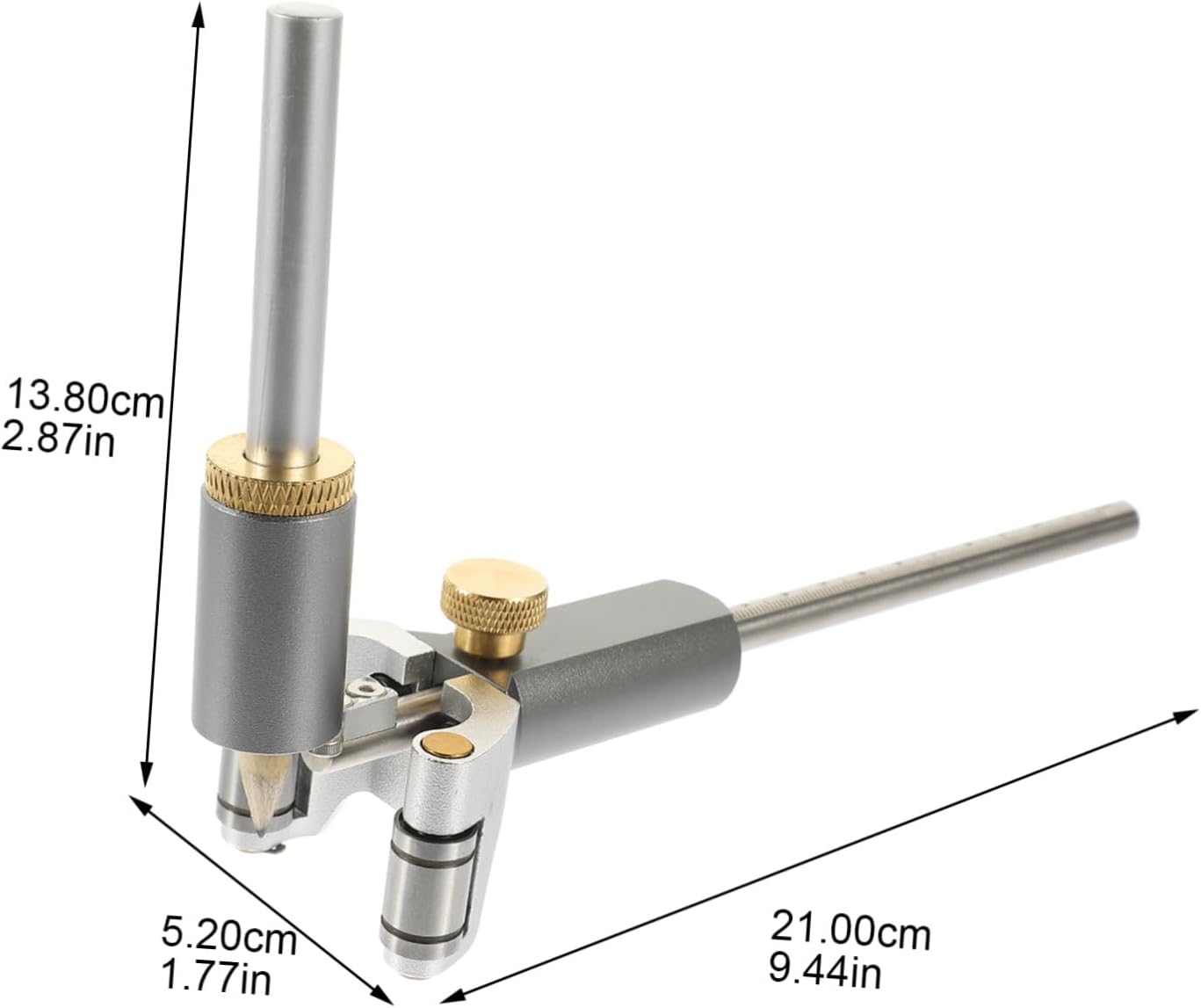 WOONEKY Adjustable One Scribing Tool Curved Parallel Line Multifunctional Handheld Scriber for Woodworking Accurate Measurement Portable Outdoor Gadget Random Color