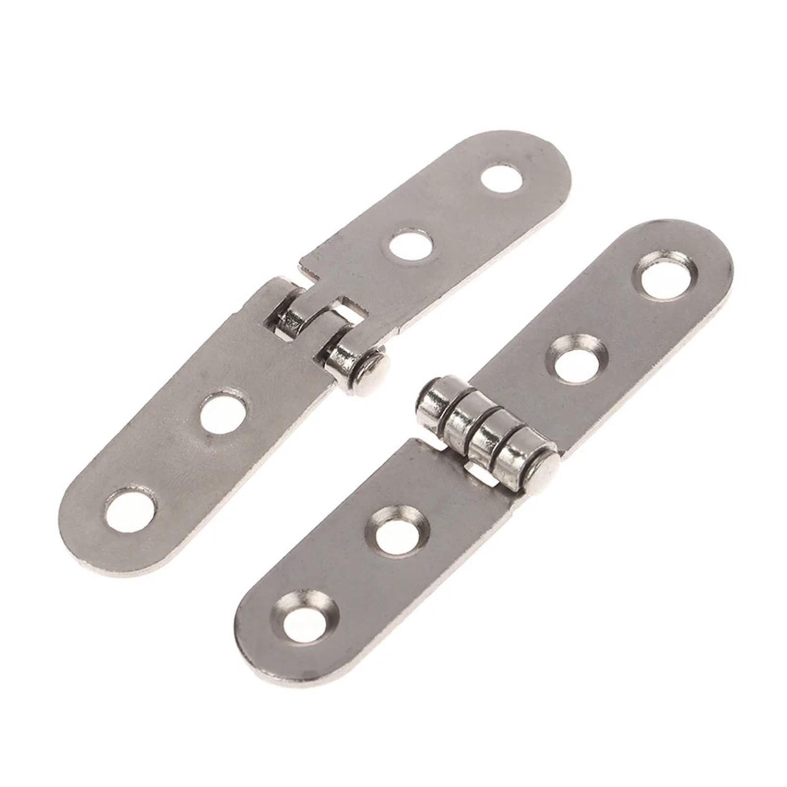 8pcs 180 Degree Screw-On Hinges for Sewing Machine Cabinet Door Hinge Foldable Flap Furniture Hardware Accessories for Folding Furniture(Silver)