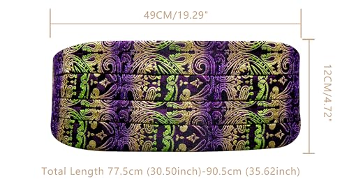 Image of YOHOWA Men Cummerbund Bow Tie Set Silk Paisley Formal Pre-Tied Bowtie Pocket Square Cufflinks Wedding Party Prom