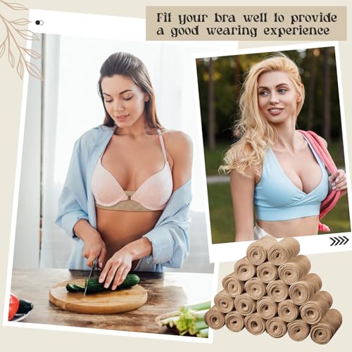 Image of Toulite 20 Pcs Bra Liners for Sweat, 3 Layer Washable Rectangle Cotton Under Breasts Pads for Women Absorb Sweating