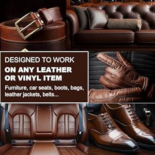 STARTSO WORLD Leather Recoloring Balm, Black Leather Repair Kit for Furniture, Leather Dye, Leather Color Restorer for Couches, Leather Couch Paint | Repair, Restore Faded & Scratched Leather