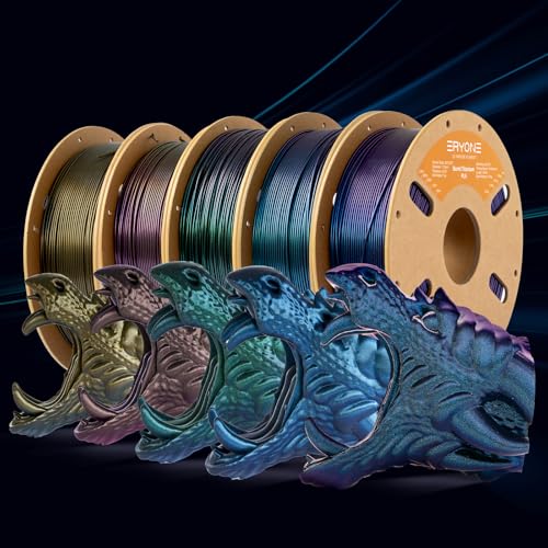 Image of ERYONE Burnt Titanium PLA Filament 3D Printer PLA Filament 1.75mm + /- 0.03mm, Glitter PLA Filament 1KG Cardboard Spool(2.2LBS), Technological Blue