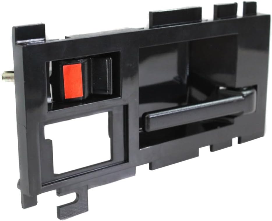 For Chevy S10 1991 1992 1993 1994 Interior Door Handle Driver and Passenger Side | Pair | Front | Smooth Black | With Door Lock Button | All Submodels | Replacement For GM1352127 | 15658581, 15658582