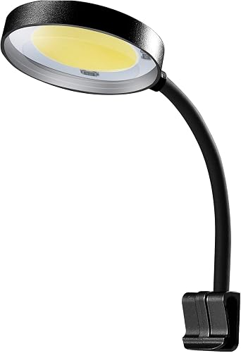 2.5W USB Aquarium Light   Blue & White LED Clip-On Lamp with Flexible Gooseneck & Wired Controller   Ideal for Small Freshwater, Planted & Saltwater Tanks - Black [Energy Class A]