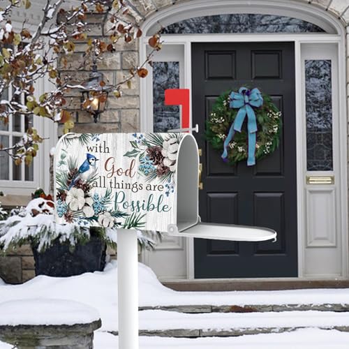 image for FBCOO Christian with God All Things are Possible Mailbox Cover Magneti