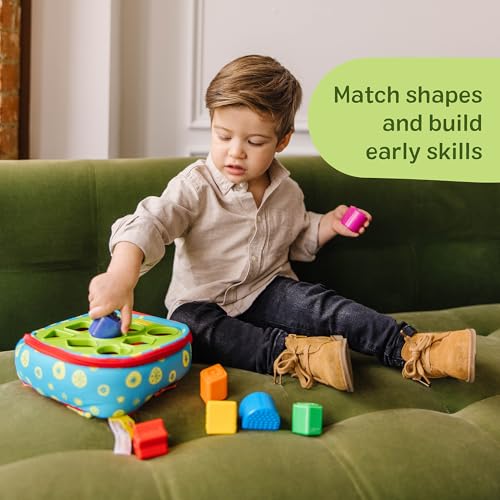 Melissa & Doug K’s Kids Take-Along Shape Sorter, 9 Textured Building Blocks & Soft Sensory Activity Bag, Montessori-Inspired Baby Toys for Toddlers, Preschool Learning Toys for Babies 9 Mo. & Up - image 3