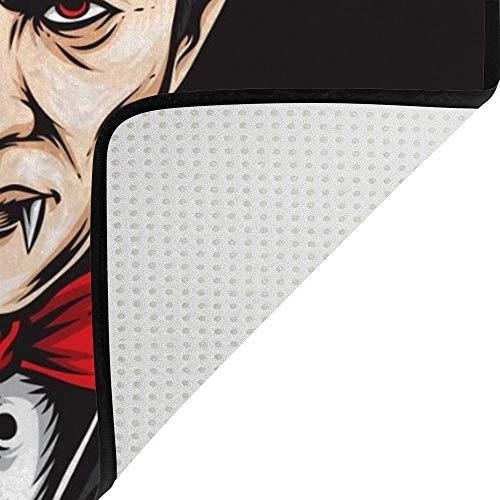 Tapis de sol velours corail isolant et doux de 160x122cm avec Dracula - 5
