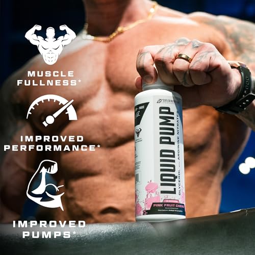 Image of Liquid Pump - Glycerol and Arginine Nitrates for optimized pump pre-workout liquid caffeine free non stim pre-workout for energy and performance and nictic oxide booster | Pink Fruit Chews flavor