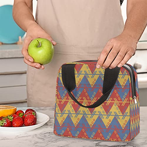 Abstract Striped Print Insulated Lunch Bag Women Reusable Lunch Tote Bag For Men Adult Leakproof Cooler Lunch Box For Work Office Picnic Travel #TOP2