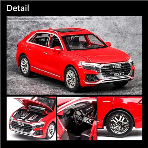 Image of Invite Enterprise Diecast Model Metal Pull-Back Car with Sound Light and Opening Doors: A Kids' Toy Vehicle Gift (1:32 Audi Q8 - Red)