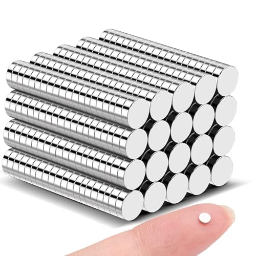 Image of 400 Pieces Small Magnets, 3x1mm Rare Earth Magnet Tiny Neodymium Disc Magnet for Crafts, DIY, Kitchen, Whiteboard