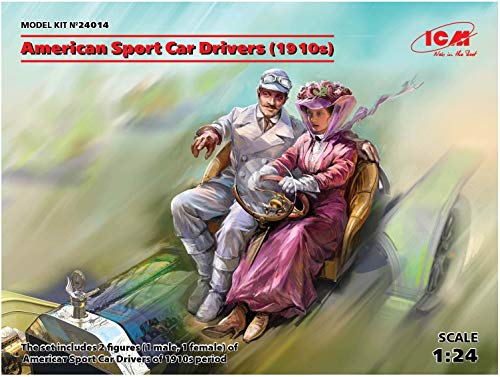 ICM 1/24 アメリカンスポーツカー 女性ドライバー&紳士 1910s プラモデル 24014