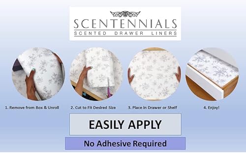 Miniatura 6 de Revestimientos perfumados para cajones y estantes, estampado de oso de peluche azul, 8 hojas de 16.5 x 22 pulgadas, no adhesivas, perfectas para