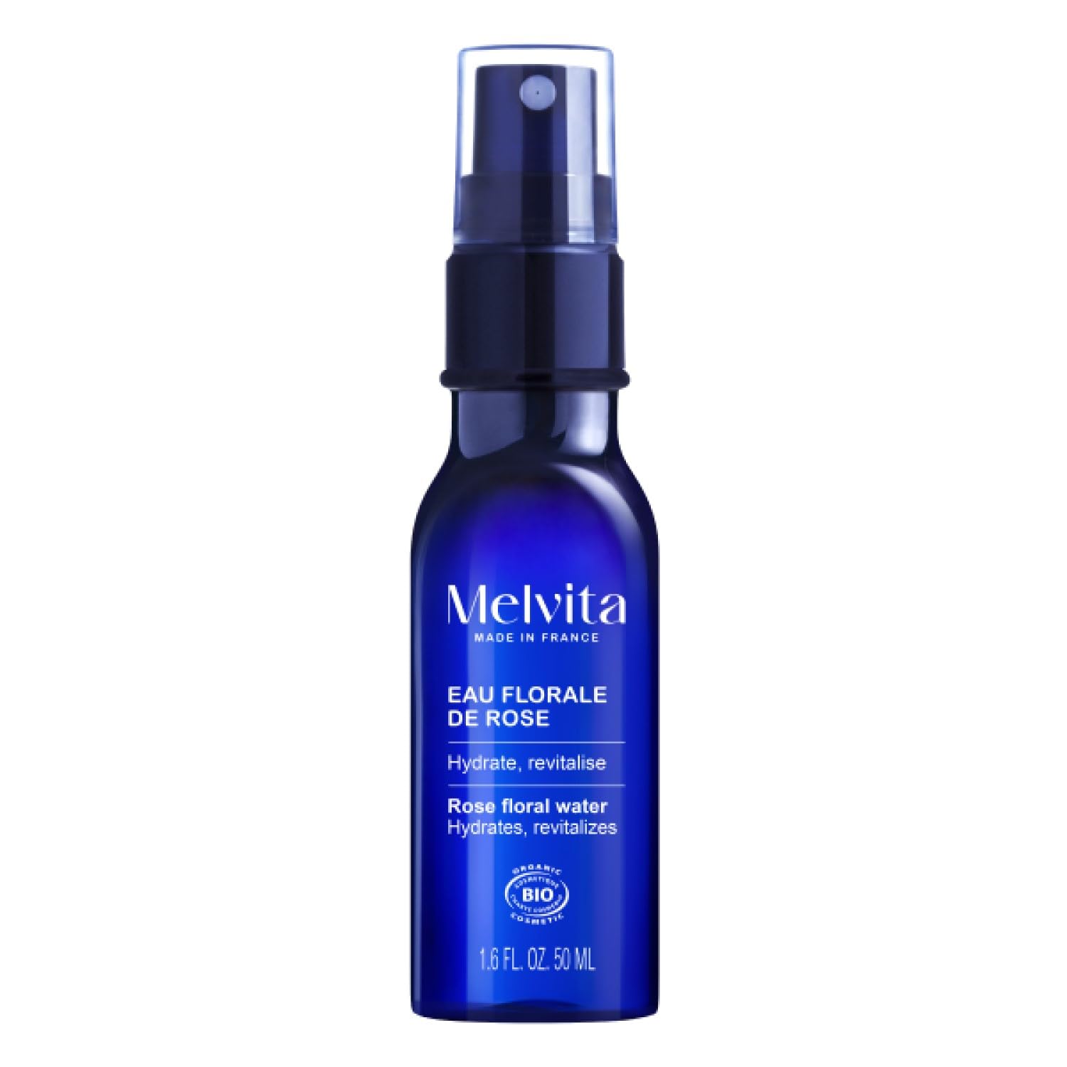 Melvita, Moisturising Rose Petal Water 100% Natural Ideal as a Soothing Tonic or Refreshing Mist, Delicate Fragrance for Daily Wellbeing 200ml, Floral Waters Range