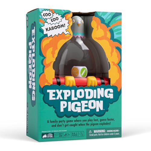 Exploding Kittens Presents Exploding Pigeon – Hilarious Fast-Paced Party Game for Families, Kids, Teens & Adults – Ages 7+ – 3+ Players – Perfect for Game Night