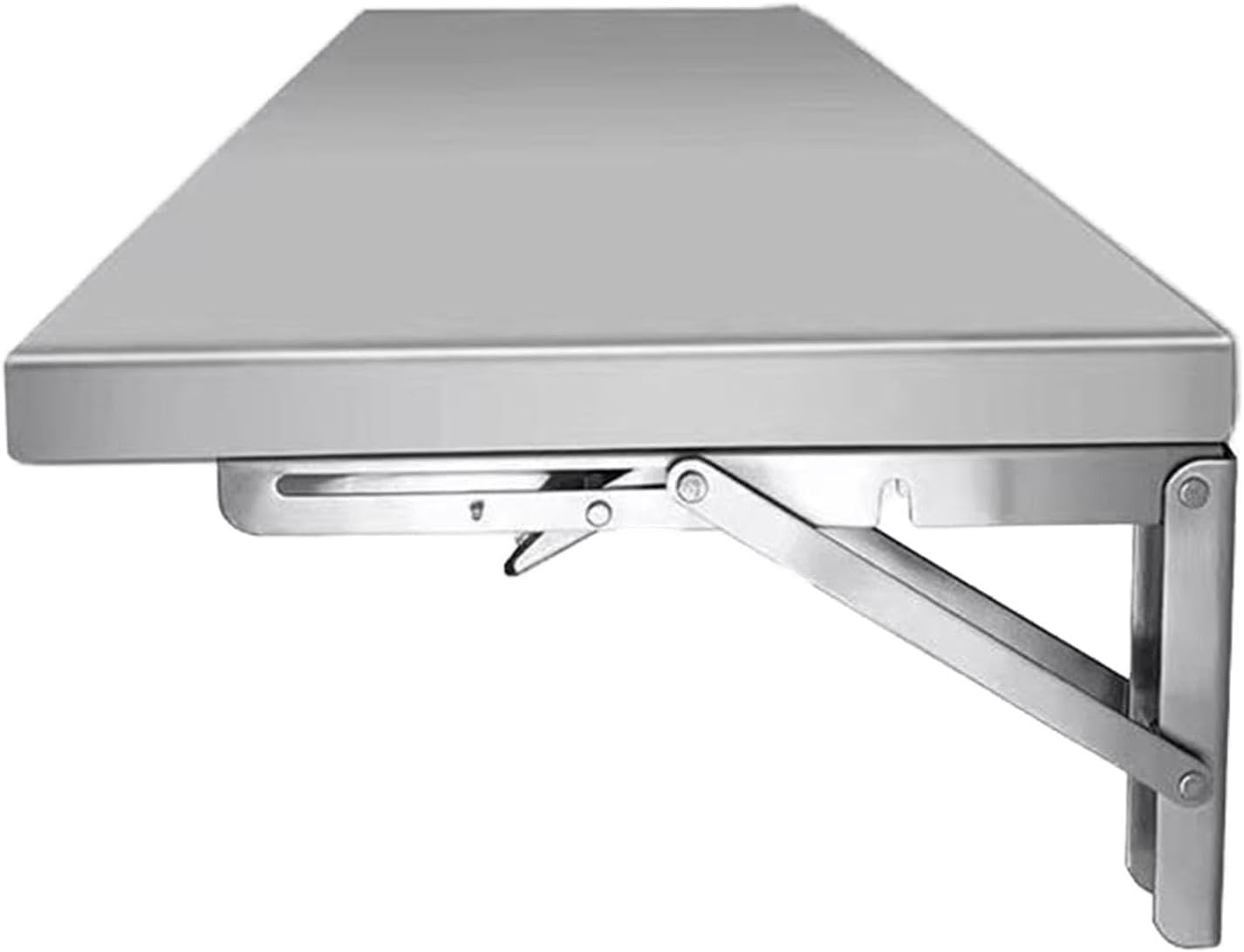 Stainless Steel Folding Wall Shelf,Food Truck Accessories,Folding Wall Shelf,Folding Concession Shelf Drop Down 48" X 12" Food Truck Kitchen, Restaurant, Garage, Laundry, Utility Room