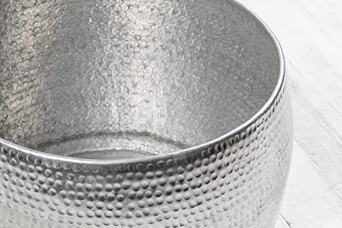 invicta INTERIOR Handgearbeiteter Couchtisch Orient 60cm Silber im Classic Hammerschlag Design – Bild 8