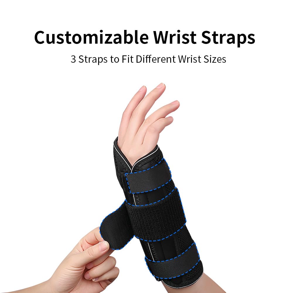 YAHA Wrist Supports for Carpal Tunnel Day Night Wrist Splint with 3 Stays for Men Women Breathable Wrist Brace for Arthritis Tendonitis - Image 4