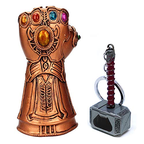 Nidavellir 2-Pack Fist Beer Opener and Hammer Keychain Bottle Opener, Beer Gifts Bottle Opener for Men, Husband, Dad, Grandpa, Boyfriend