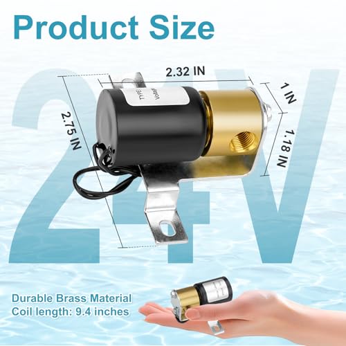 Image of UHS24 Universal Humidifier Solenoid Valve,24 Volts Humidifier Solenoid Valve Fit for Aprilaire General Honeywell Skuttle Humidifier Replacement 990-53 4040 HE220 HE225 HE260 HE265