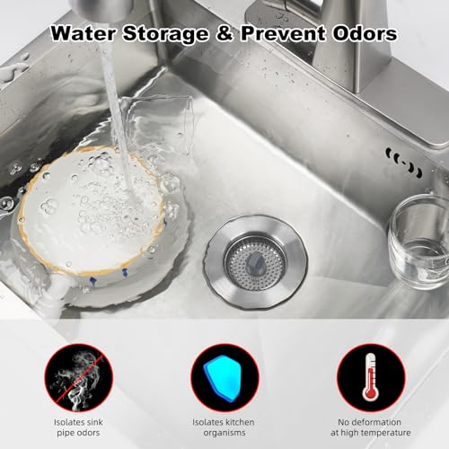 Colador universal para fregadero de cocina en acero inoxidable miniatura 6