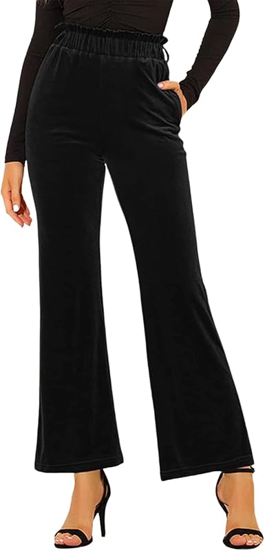 velvet stretch pants