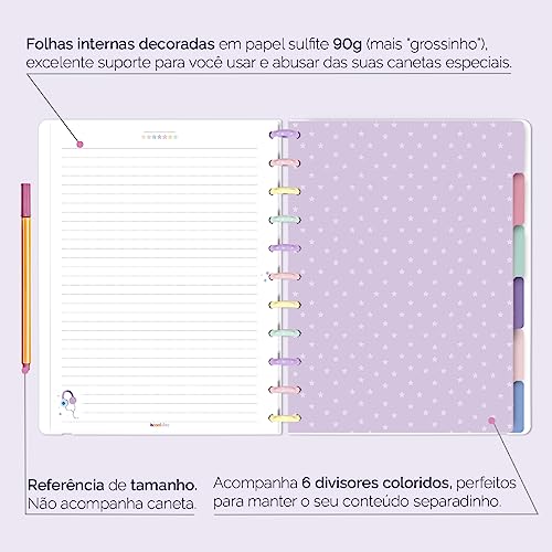 Caderno Disco ISCOOL Inteligente G Sweet Confete Azul