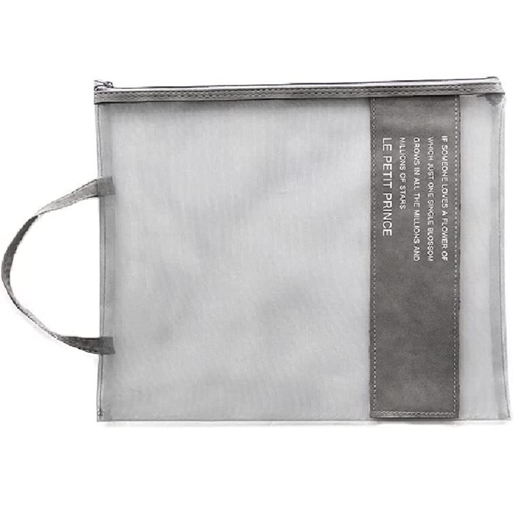 Mappe Schnellhefter Aktenordner Dateiordner Portable Zipper Tote Office Dokumentspeicherbeutel Student Testpapierdatenspeicherpaket A4 Tote -Tasche Sammelmappe (Color : Grey, Size : 3PC)