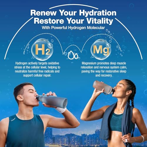 Image of Hydrogen Water Tablets with Magnesium -12 PPM Hydrogen Tablets for Drinking Water Molecular Hydrogen Water H2 Tabs Supplement for Cognitive Cellular Health