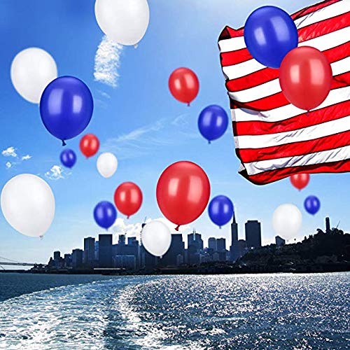 Annodeel 100Pcs 12Inch Blue Red Latex Balloons, Blue Balloons Red Balloons For 4Th Of July Usa Patriotic Party Balloons Memorial Day Party Balloons Decoration #TOP2