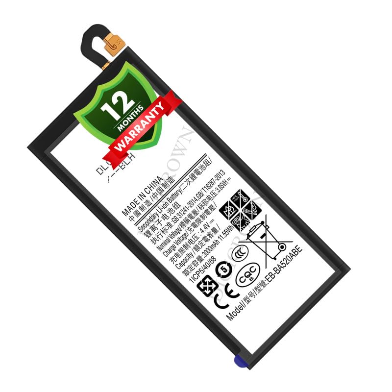 Image of Original EB-BA520ABE Battery Compatible for Samsung Galaxy A5 (2017) (SM-A520F) - (3000mAh) - 1 Year Warranty DF7