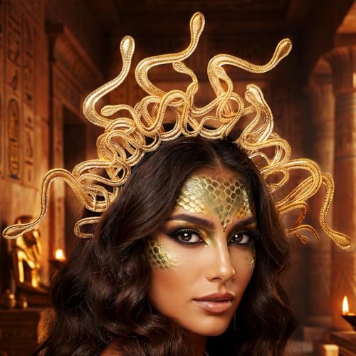 Fashband Medusa Serpents Serre-tête de déesse grecque pour Halloween, cosplay, carnaval, fête