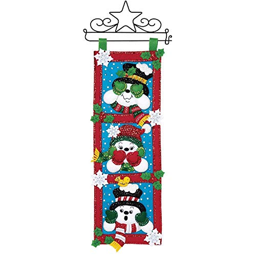 Bucilla Felt Applique Christmas Wall Hanging Kit, 9