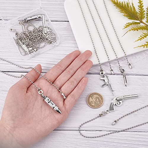 Image of CRASPIRE Ceiling Fan Pull Chain Gun 8PCS Pull String Ceiling Fan Light Ornaments Extension Chains with Gun Hanging Ornaments for Ceiling Light Lamp Fan Chain Bedroom Space Decor (18 Inch)